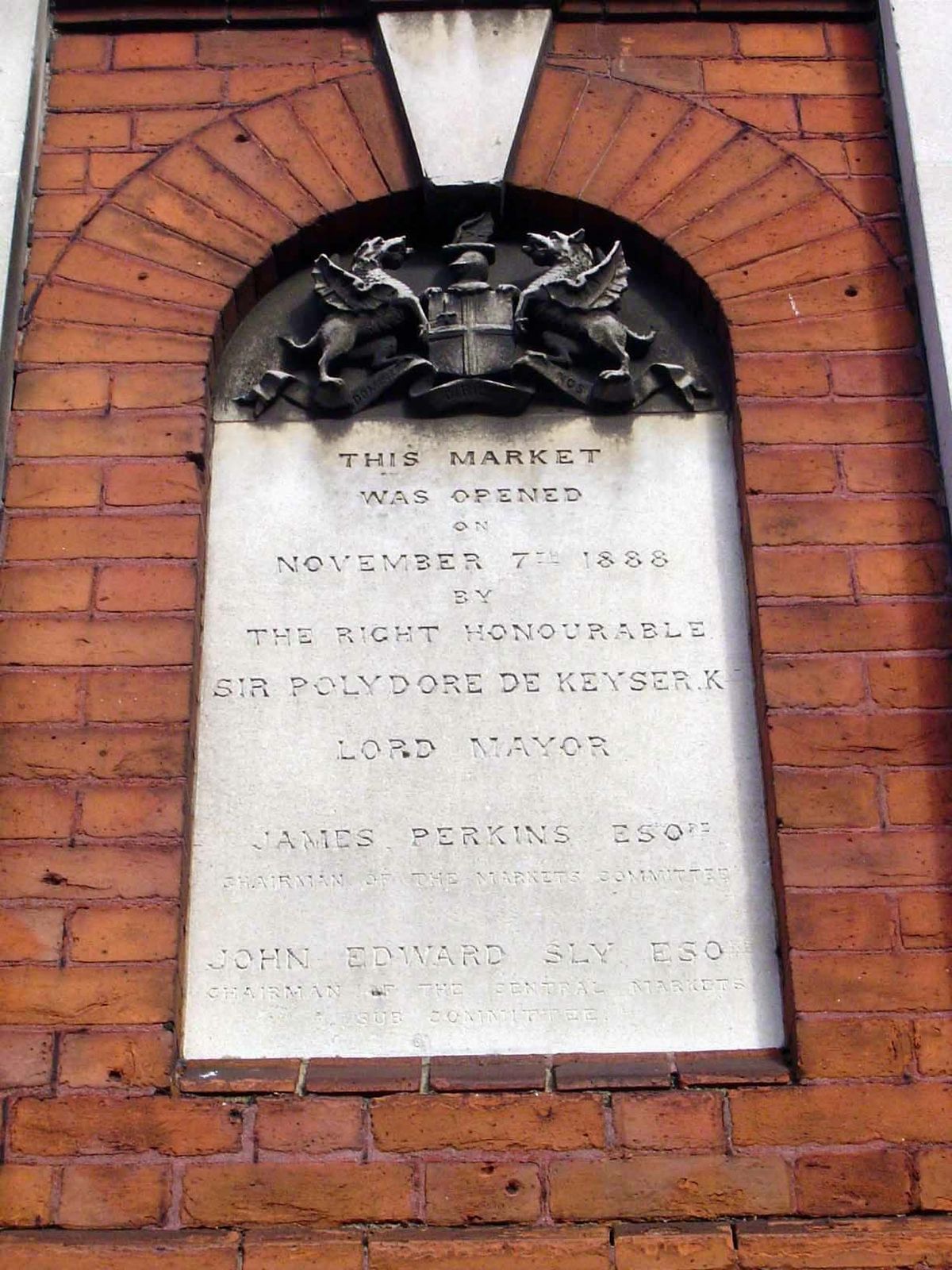 A surviving plaque on the Triangular Block.