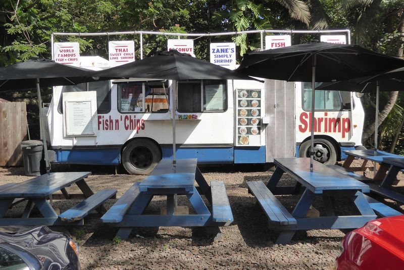Still, tourists come, and they're always hungry. We're in Haleiwa.