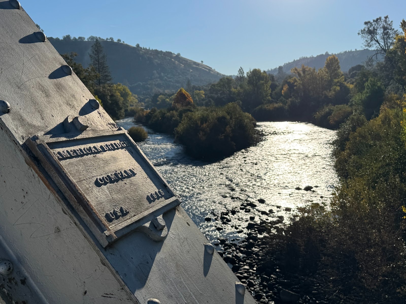 Here we are at the fateful location on the South Fork of the American where James W. Marshall found gold flakes in the tailrace of the sawmi