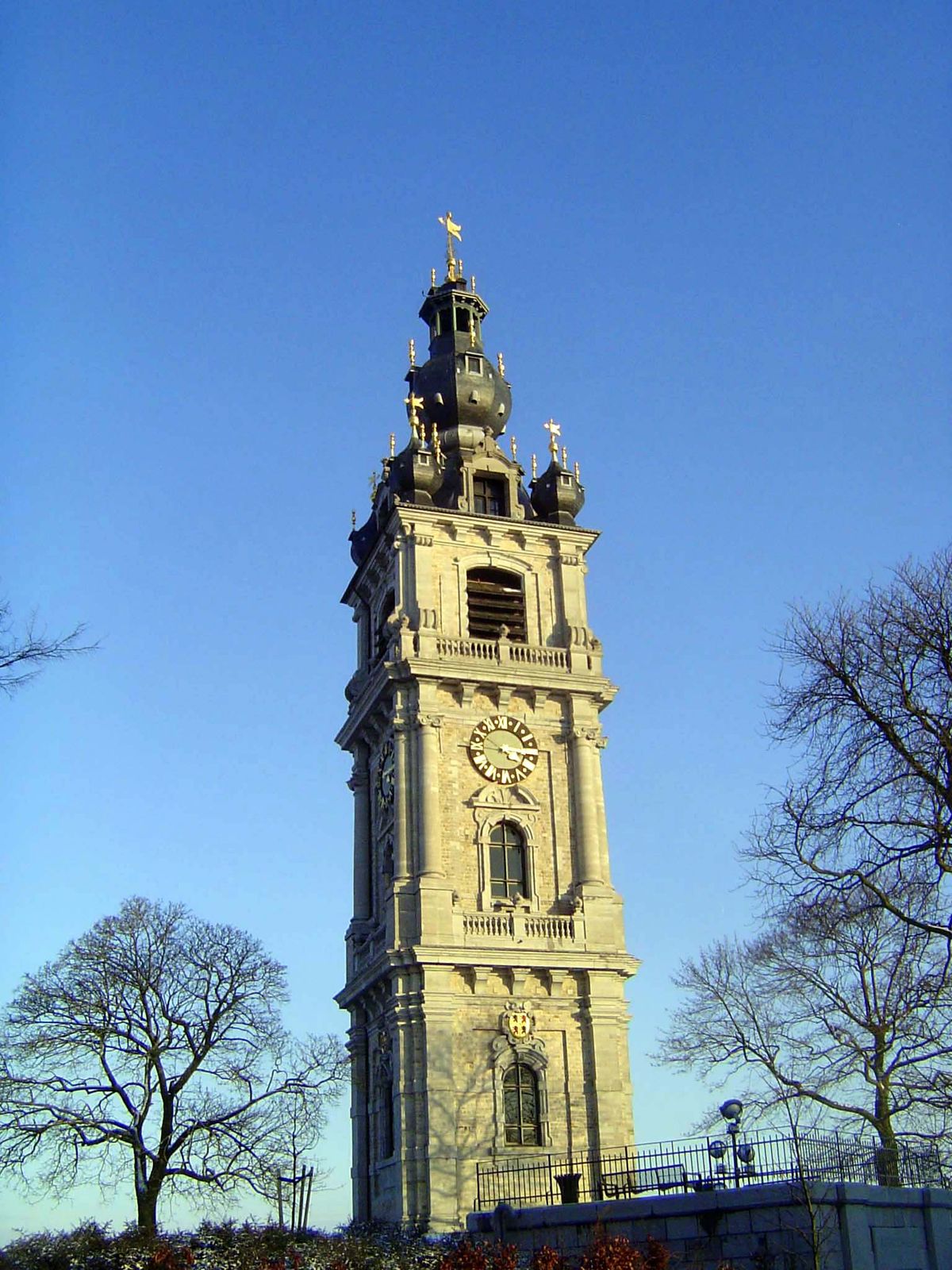 Enough shopping: we've climbed to a hilltop with the city's iconic and Belgium's only baroque belfry. It dates from the 1660s and sits atop 