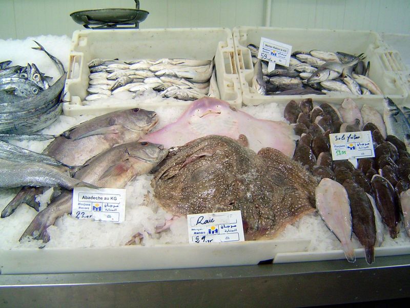And of seafood, here with rays.