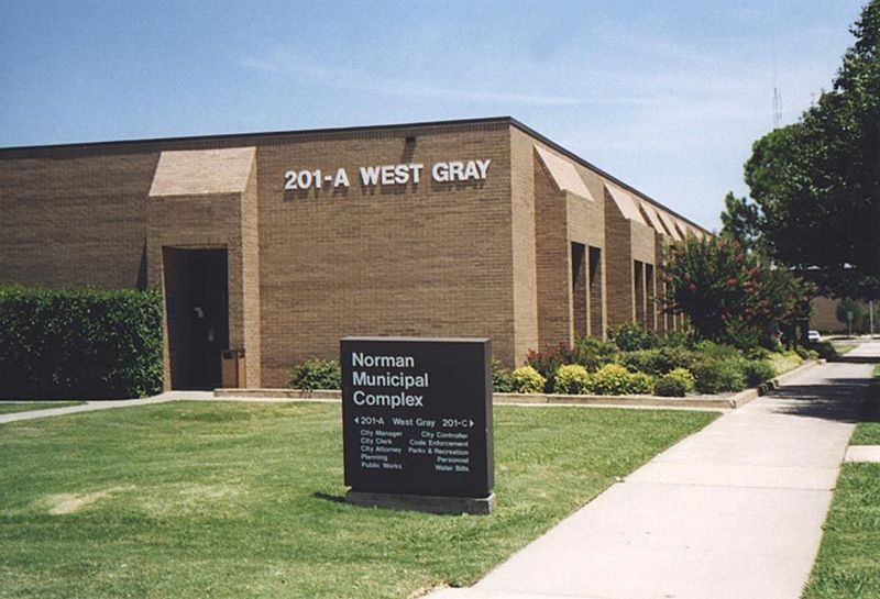 The Norman City Hall looked for a while like it was being left behind in all this rush to elegance. The city was wretchedly stuck in a 1970s