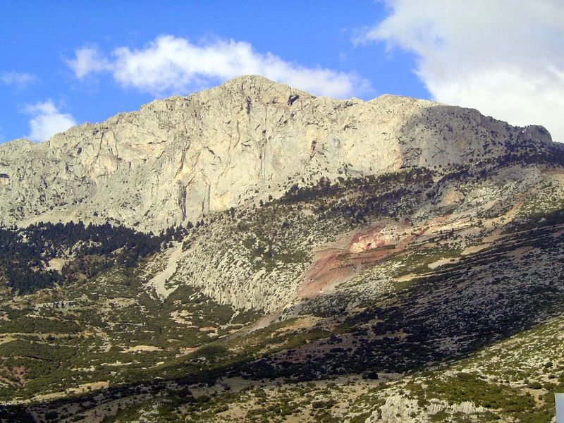 The landscape is rugged.
