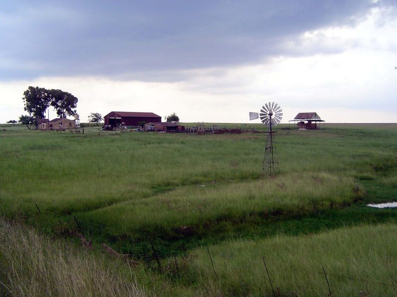 An isolated farm.