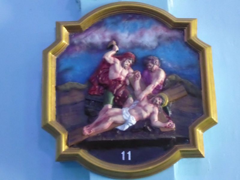 Brutal medallions line the walls.