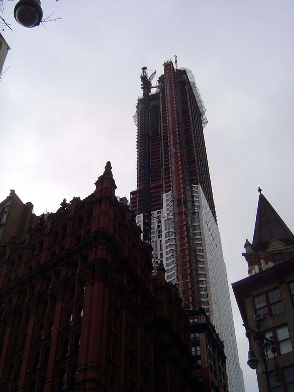 Eight Spruce Street, formerly known as the Beekman Tower and latterly as New York by Gehry, this tower was developed by Forest City Ratner. 