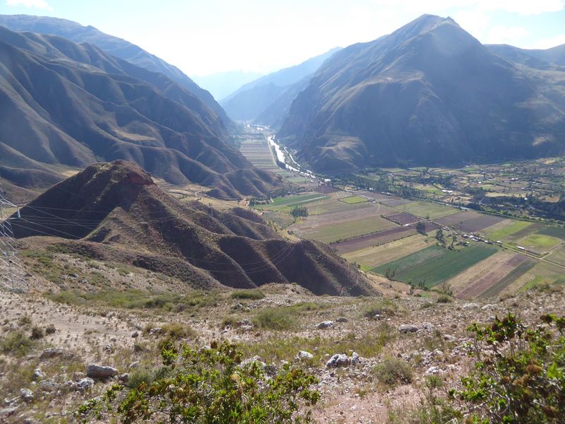 We're on a plateau overlooking the Urubamba Valley.