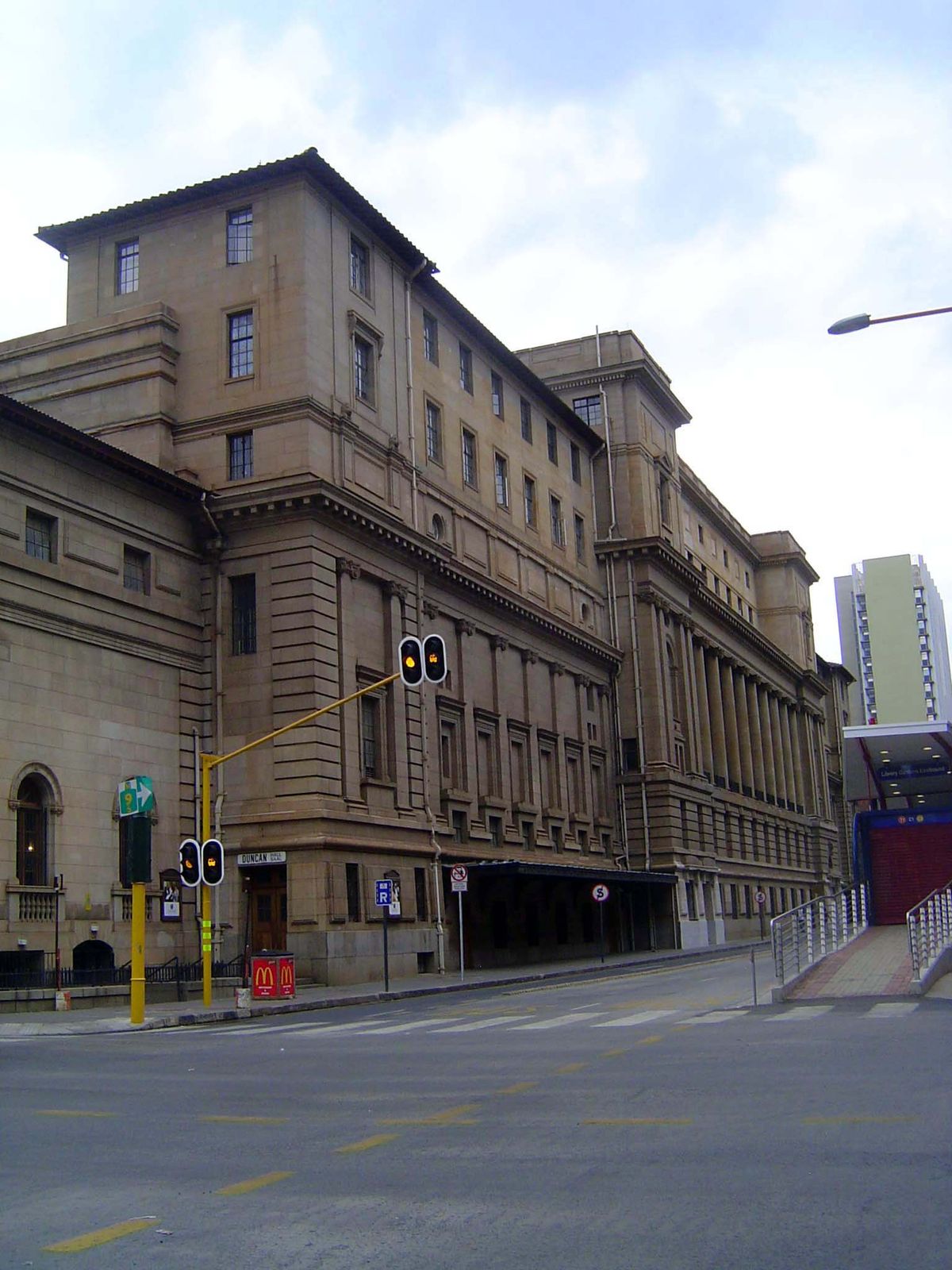The city hall is massive.