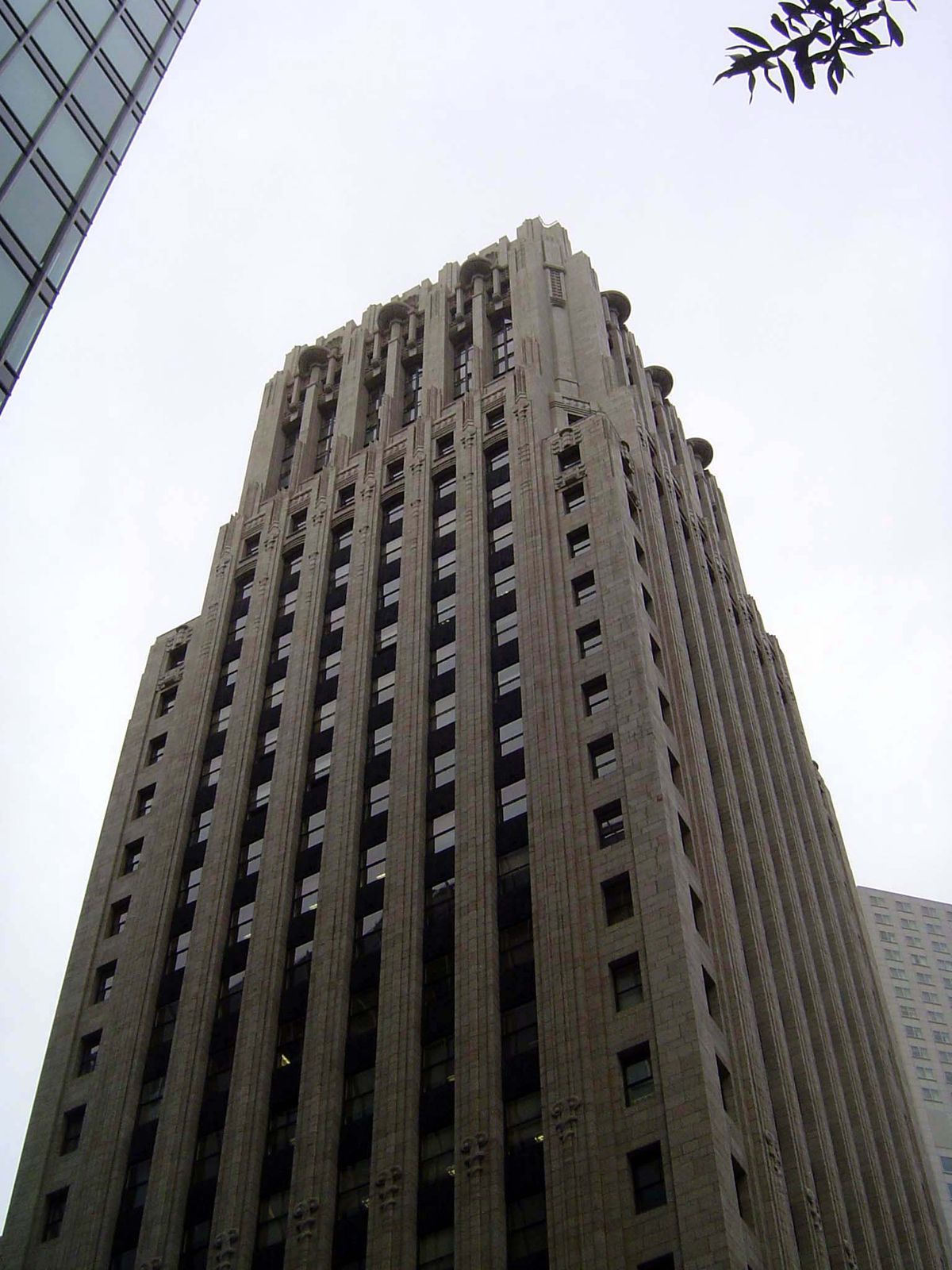 The top of the Shell Building.