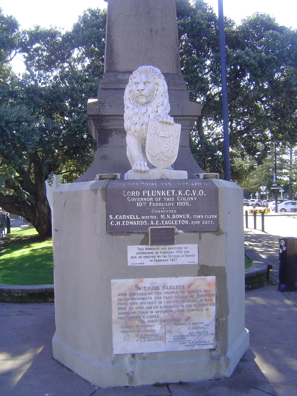 The monument has its own story of destruction and rebuilding.
