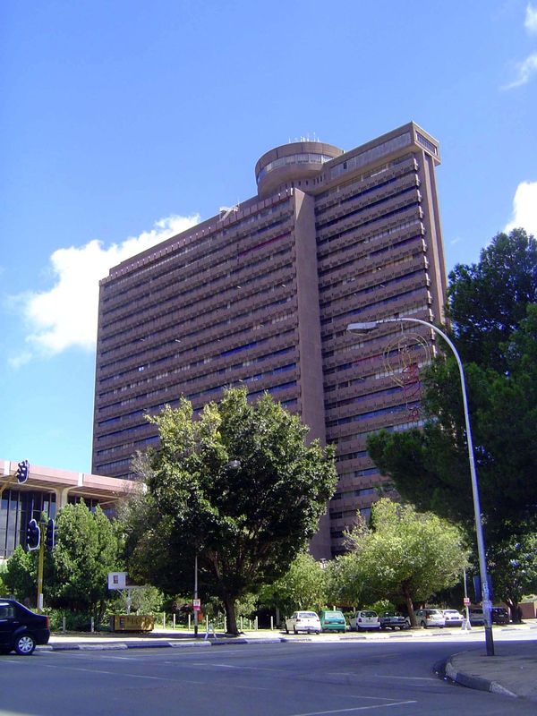 The city's tallest building: the C.R. Swart Free State Provincial Government Building. Will it wear as well as the city's older buildings? S