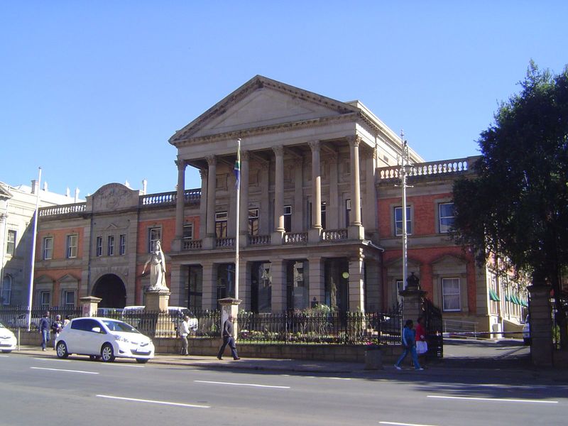 This legislative assembly building opened in 1889, while Natal awaited self-government. The builders skimped on detailing and spent the savi