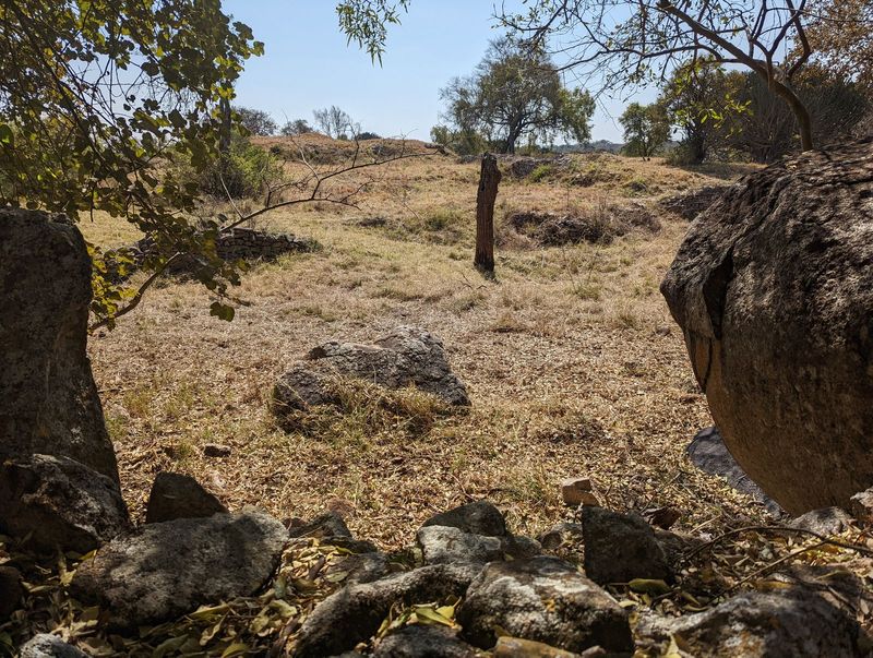 The view looking outward from that wall. Some maps identify the spot with the word "worship." Huffman, 2007, p. 27. It certainly feels like 
