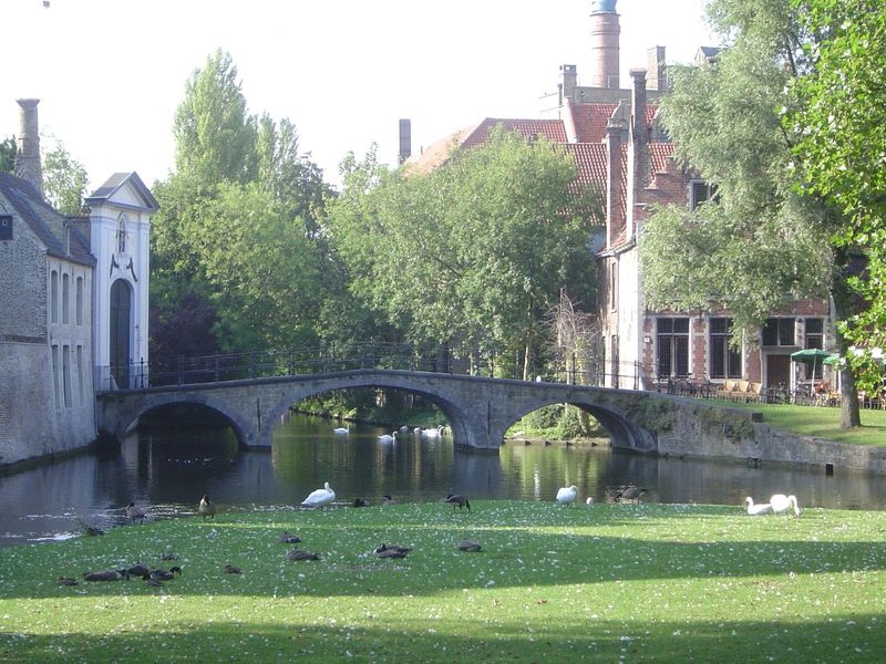 On the south side of the city is the entrance to the Beguinage, or Begijnhof, established in 1245. It's often described as a city in the cit