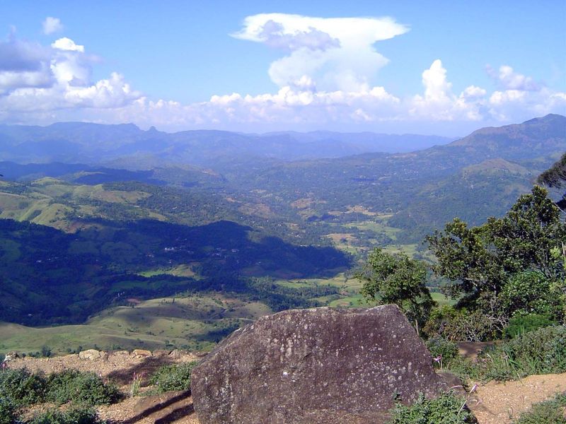 The view looks over the Gurugal Oya valley.