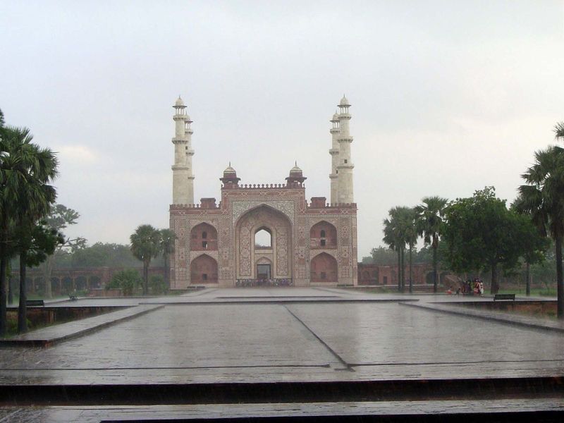 Here's the view back from the tomb to the entrance gateway.