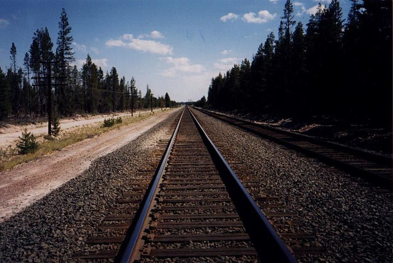 The fast line north from California, here somewhere between Klamath Falls and Bend, Oregon.