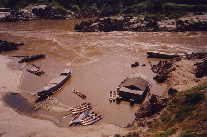 A stop at a bigger place, catering to river traffic.