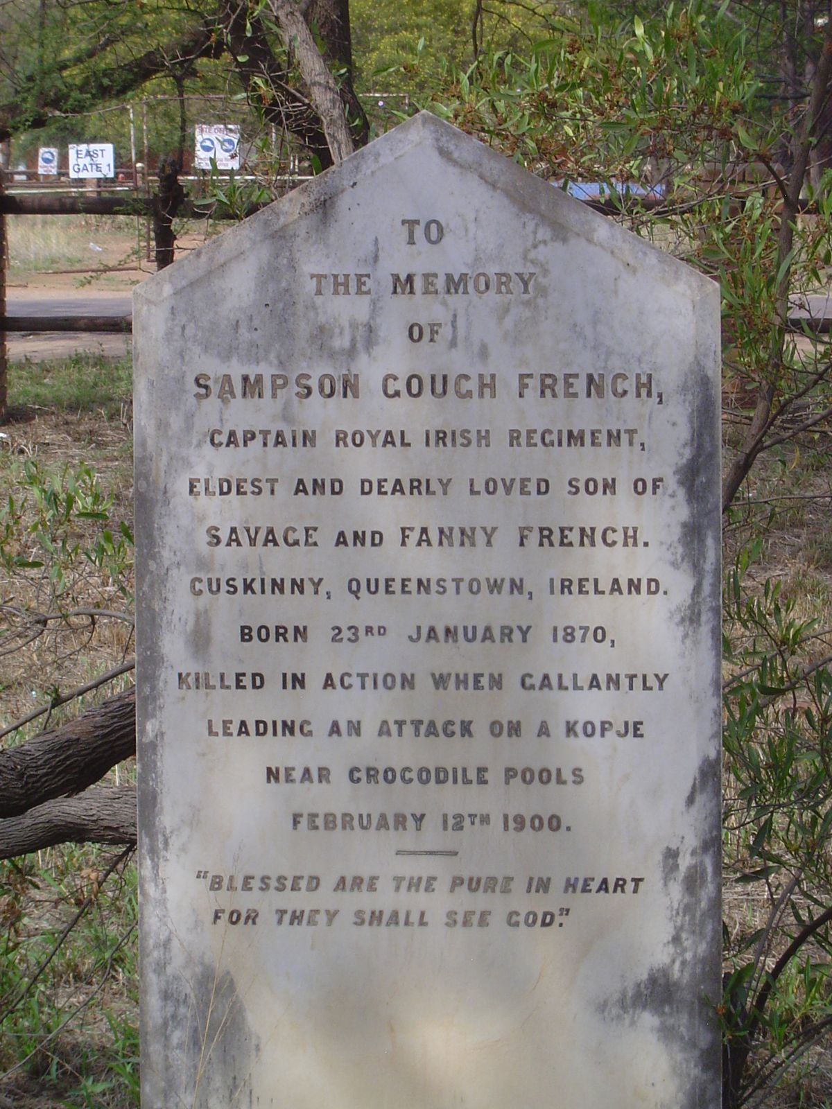 The cemetery got off to a good start with the Boer War.