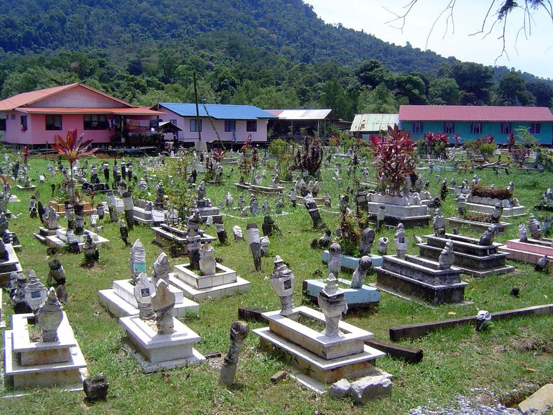 A cemetery is also put on land that generally stays above the water, but the homeowners behind it aren't taking any chances.