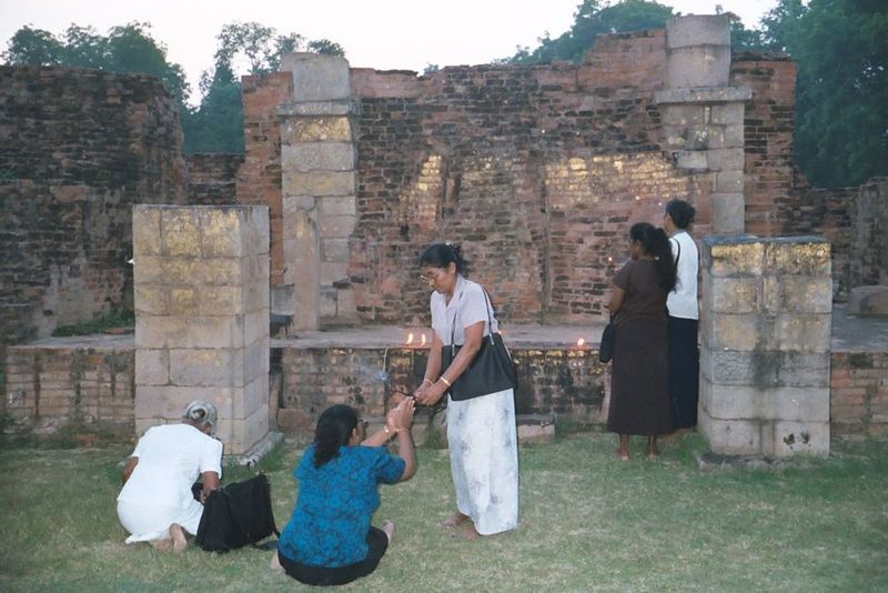 The main shrine, opening to the east. The most serious visitors are from neighboring Buddhist countries.