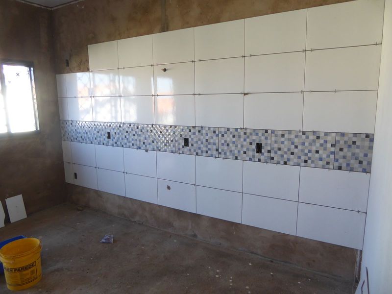 Kitchen tiling.