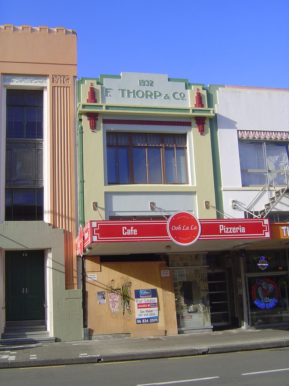 Thorp sold shoes here until the early 1990s. Then the store became a coffee house and then a pizzeria and then....