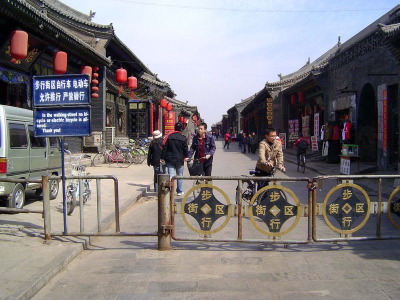 Efforts to ban bicycles from the core of the town have failed.