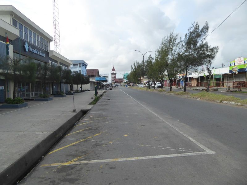 Two main streets run parallel to the river. This is Water Street, closest to the... well, the water.