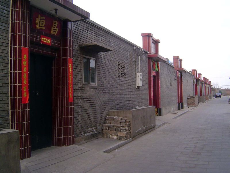 The north half of the walled area has many newer houses.