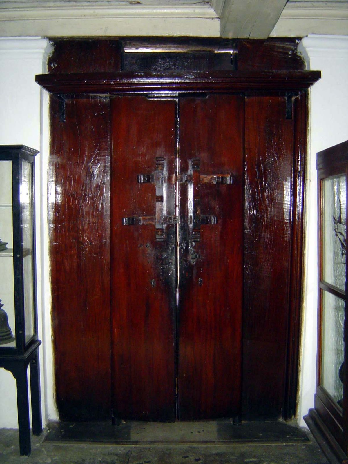 Doors in a nearby building.