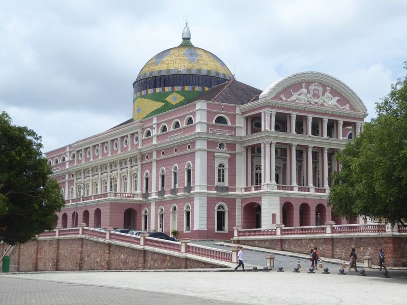 The theater's architect was an Italian with the wonderful name of Celestial Sacardim. Work began in 1884, and the theater was inaugurated in