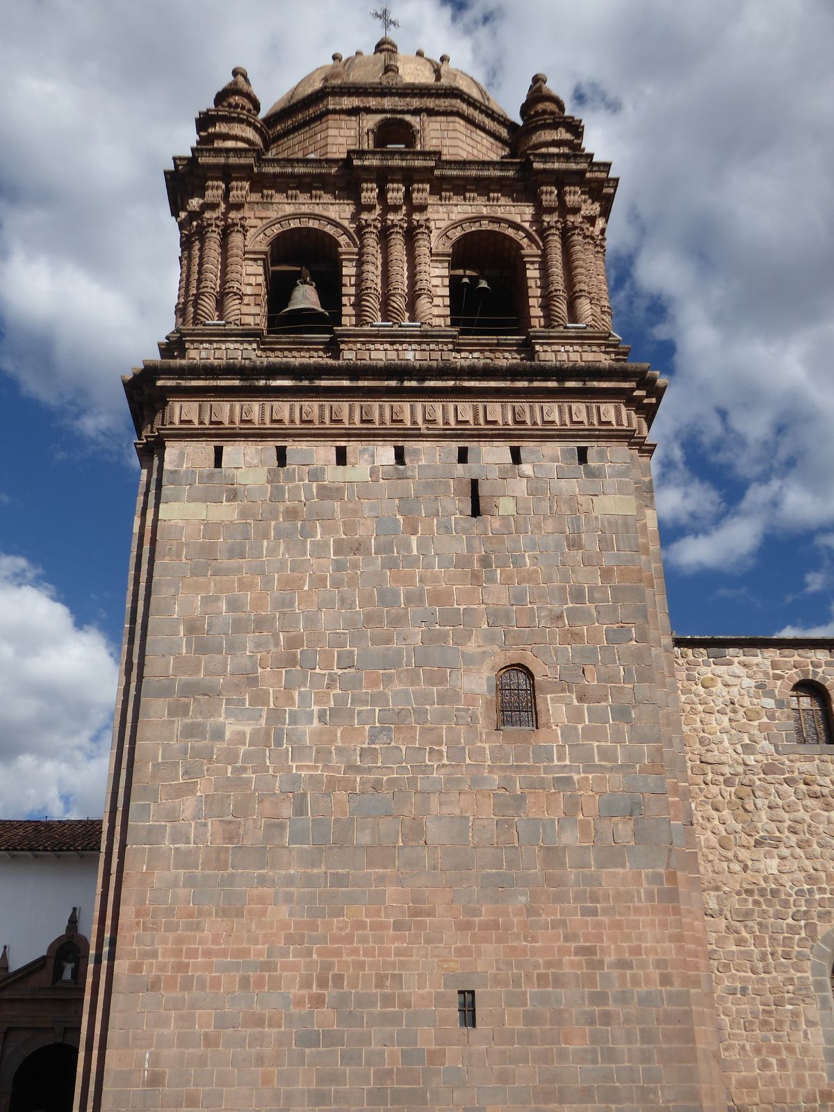 Compare that with the thickly mortared tower, made of basalt and good enough for government work. It was rebuilt after the earthquake of 195