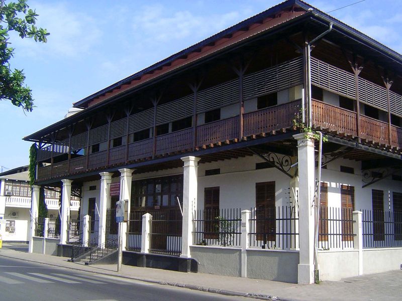 Some of the German government buildings survive, including this one, the High Court, later the Magistrate's Court. It's on the waterfront, j