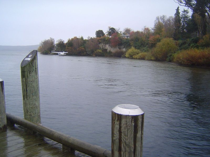 Here's the outlet, the head of New Zealand's longest river, the Waikato. Don't get your calipers out; it's less than 300 miles long. The lak