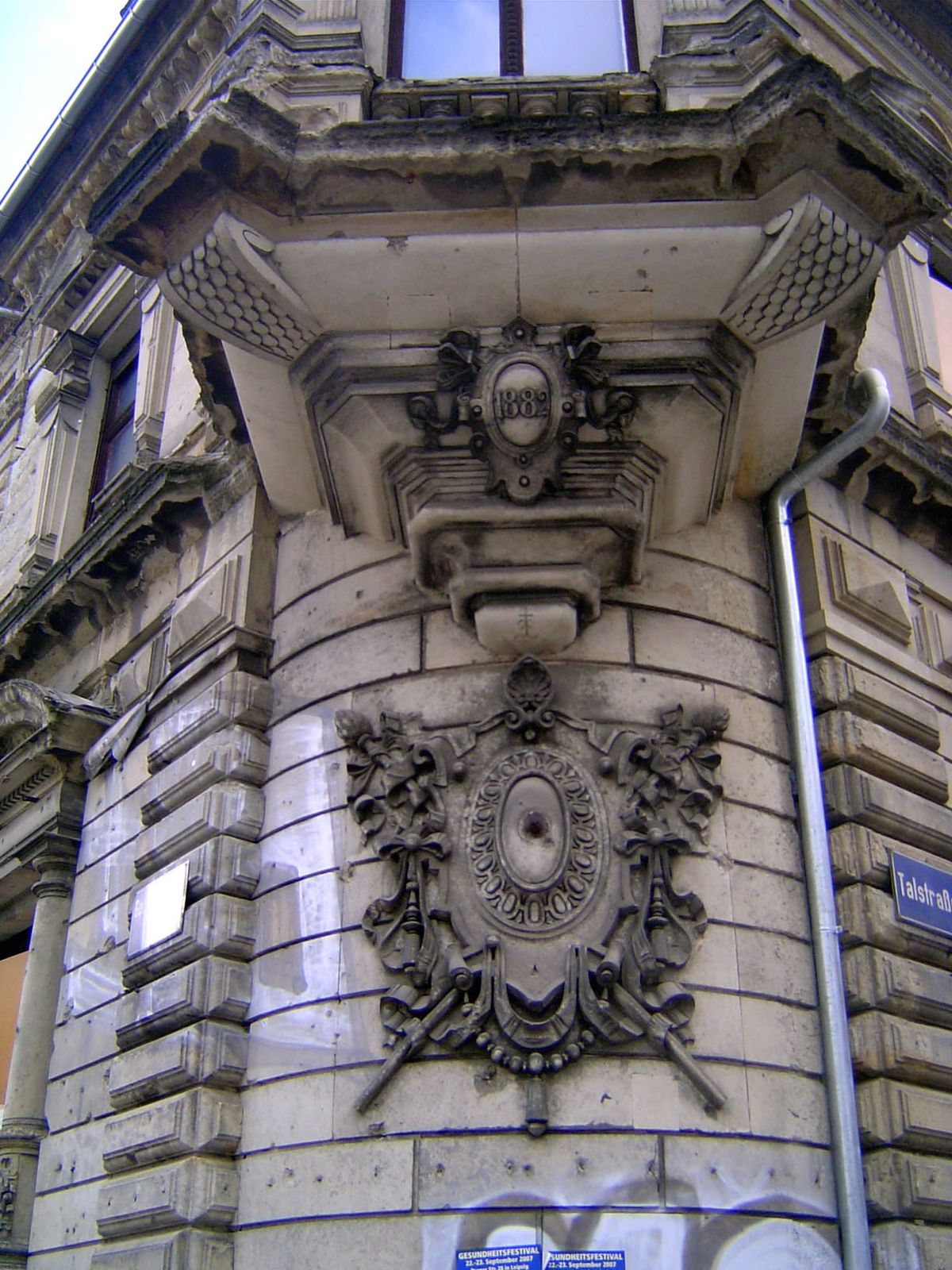 A close-up. This district was famous for music publishers such as C.F. Peters and Breitkopf & Hartel.