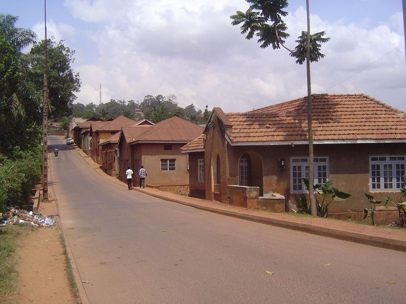 Any residue? Not, apparently, from those pretty drawings, but how's this nice line of tidy housing on School Road, facing Kampala's Senior S