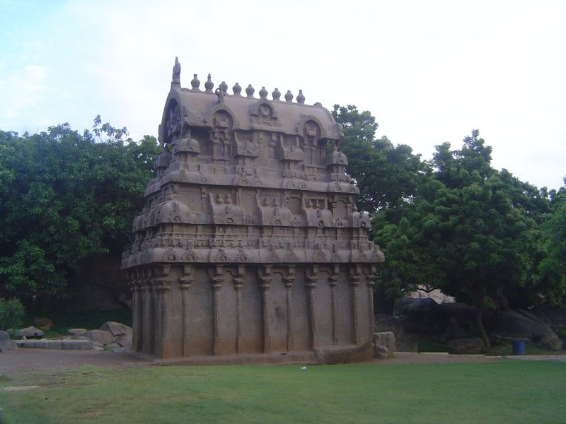 Here, separated from all the others and not far from the Varaha Temple and Arjuna's Penance, is the Ganesha Ratha. It's the most finished of