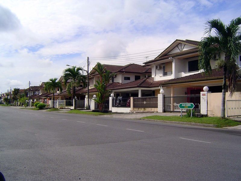 A nearby subdivision.