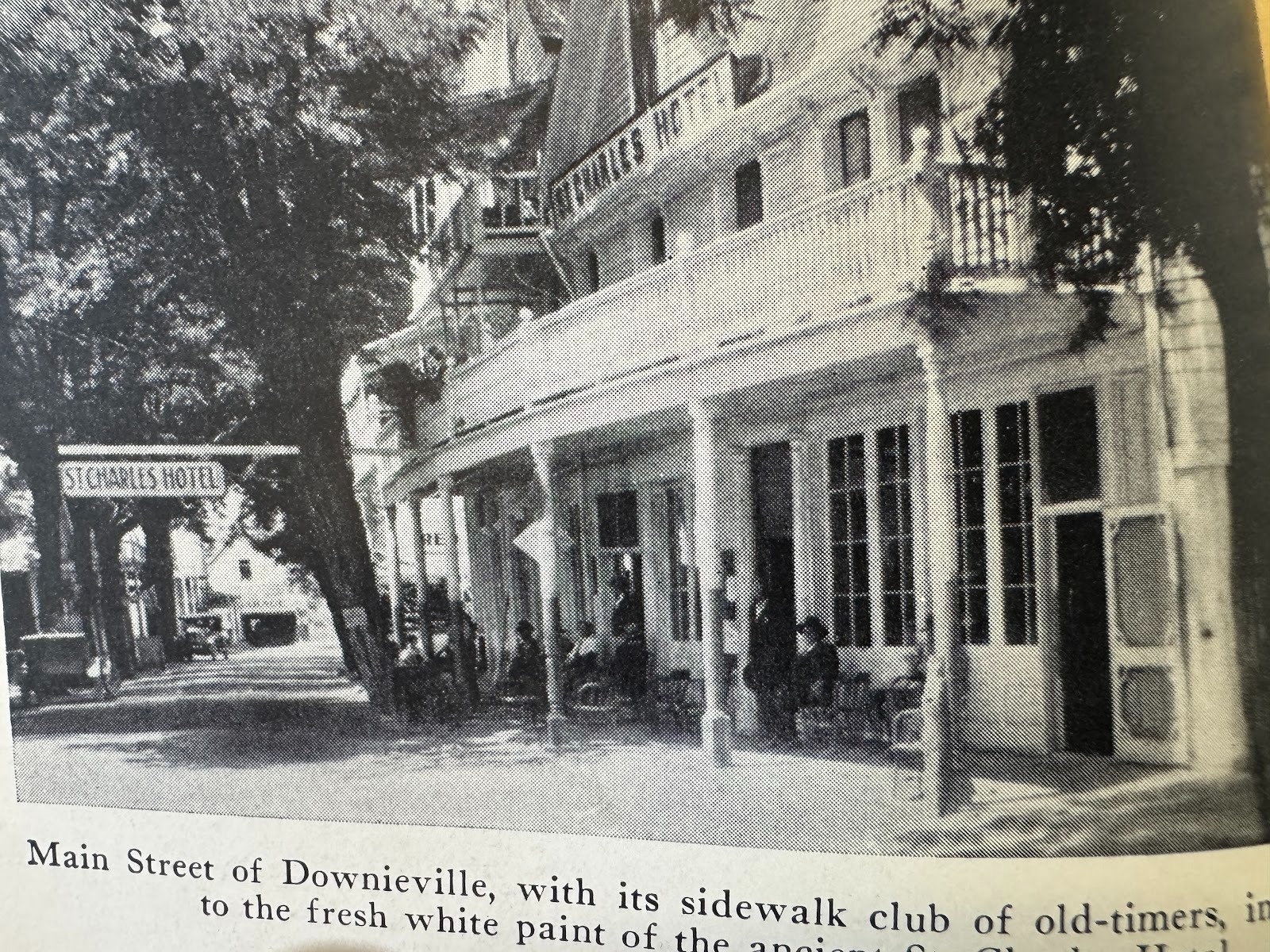 I mention the yellow building because it stands on the site of the St. Charles Hotel, which burned down repeatedly until 1947, when it burne