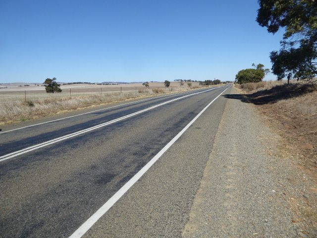 All these towns grew up on the road to a mining camp, Burra, but they also lay south of a famous line just north of Burra. The line—Goyder's
