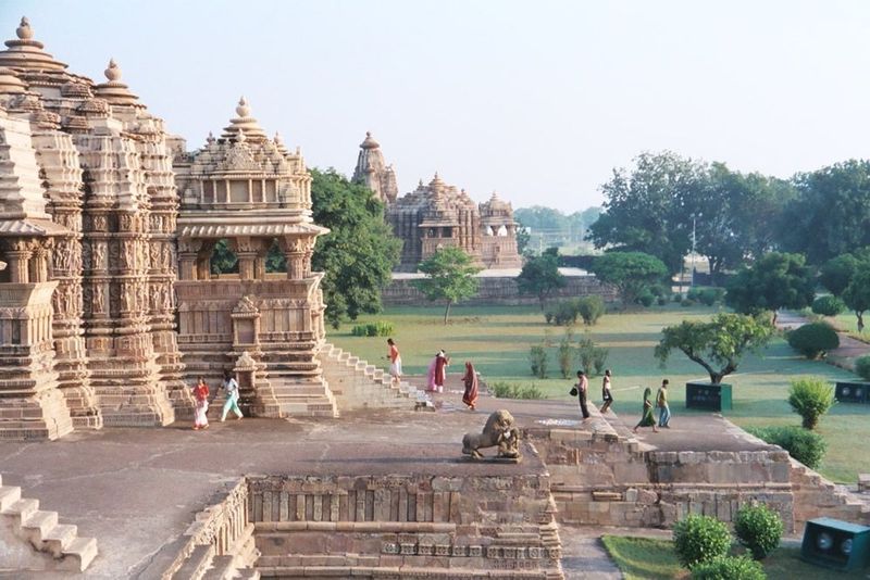We've moved perhaps 200 yards further into the compound. The Lakshmana is off to the right. In the foreground is the entrance to the Jagadam