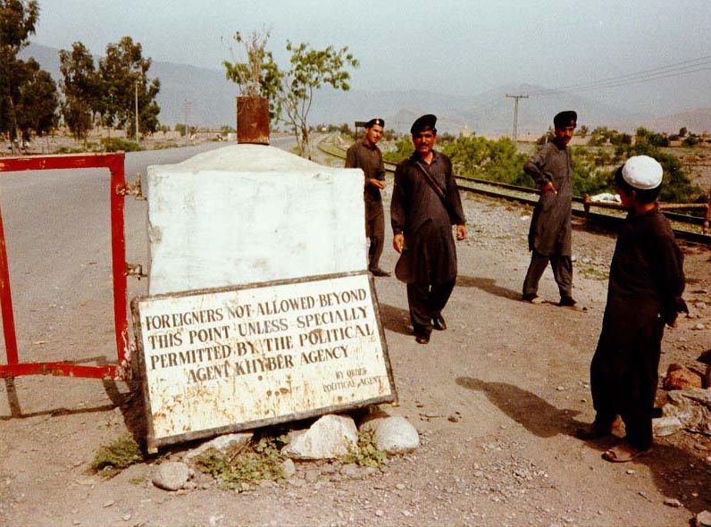 Entrance to the Khyber Pass from Peshawar.