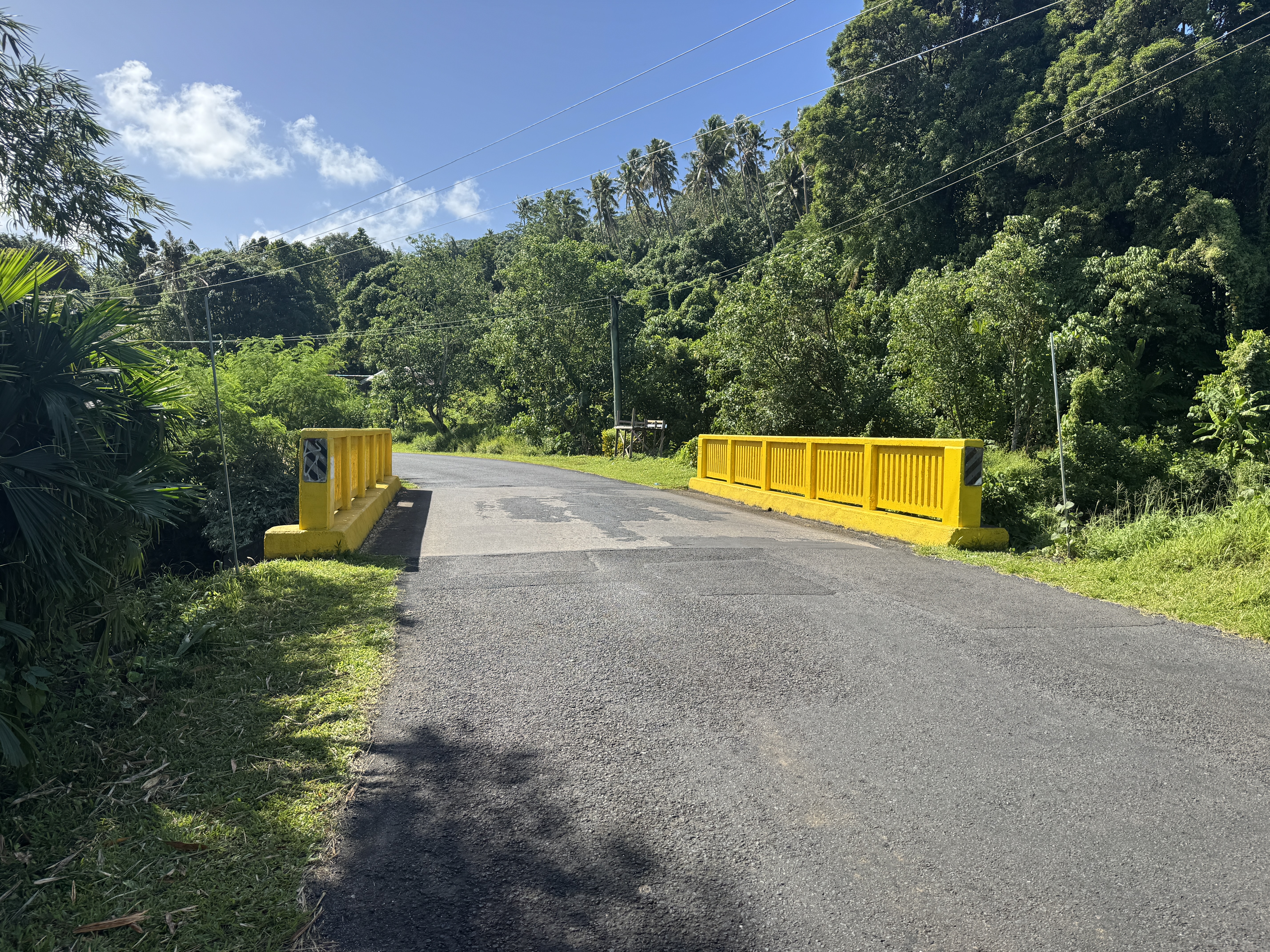 Here's the bridge, easy to take for granted.  This is a typical view of Upolu's circumferential road.