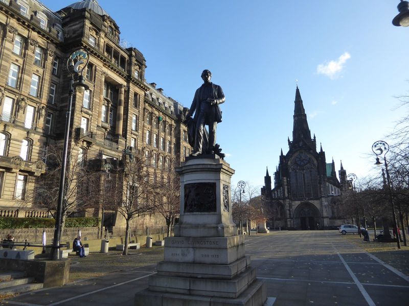 Figuring out where to install Victorian heroes becomes harder every day.  Dr. Livingstone was moved here in 1990 from George Square in front