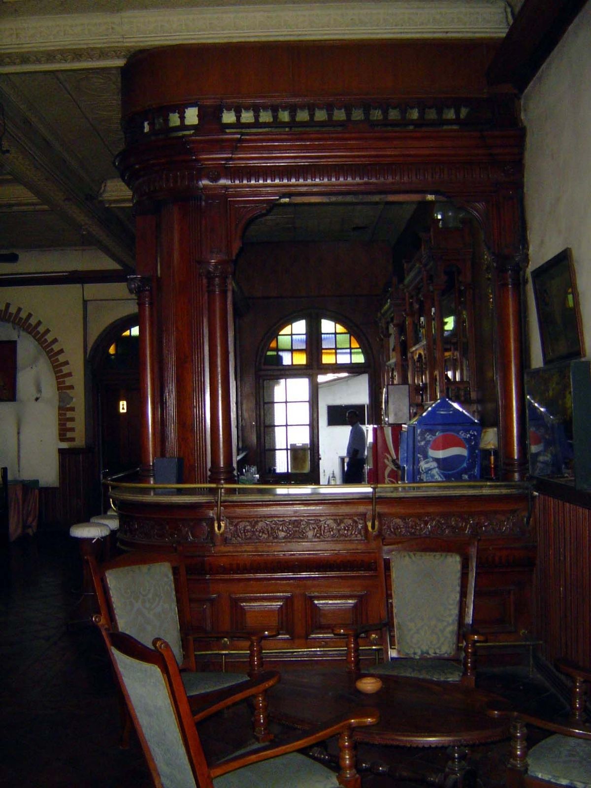Also in the hotel, a well-preserved bar.