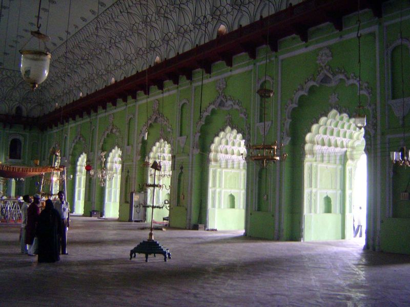 The hall measures 53 by 163 feet, and rises to a height of 49. Fergusson writes II, 329 that "the hall stands without abutment or thrust, ap