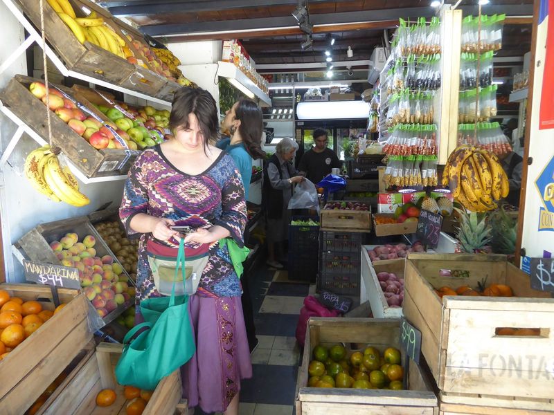 The country is full of tiny fruit and vegetable shops.