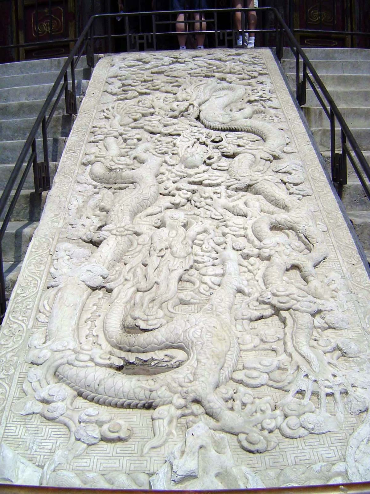 Outside, a spirit staircase.