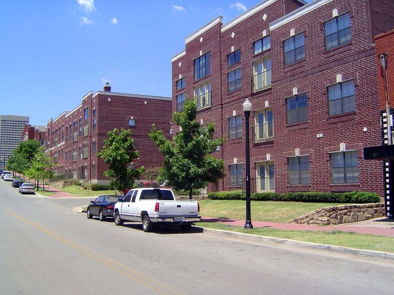 Slowly, private investment is coming into this manmade desert. Here are the Deep Deuce Apartments, 294 apartments built in 2001 and sold for
